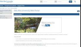 
							         MyPAU - Palo Alto University Web Portal								  
							    