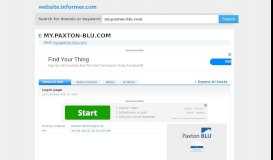 
							         my.paxton-blu.com at WI. Login page - Website Informer								  
							    