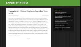 
							         Mypaydetails || Access Employee Payroll services online								  
							    