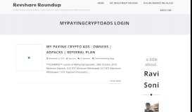 
							         mypayingcryptoads login Archives - Revshare Roundup								  
							    