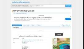
							         mypension.fedex.com at WI. Login- FedEx - Website Informer								  
							    
