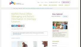 
							         MyPHS Portal for Patient Information and Messaging | Pediatric Home ...								  
							    