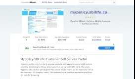 
							         Mypolicy.sbilife.co.in website. Mypolicy-SBI Life Customer Self ...								  
							    