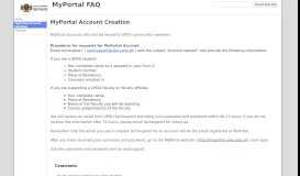 
							         MyPortal Account Creation - MyPortal FAQ - Google Sites								  
							    