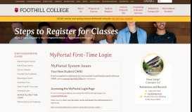 
							         MyPortal First-Time Login - Foothill College								  
							    