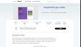 
							         Myportal.gcu.edu website. Student Portal.								  
							    