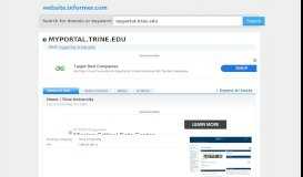 
							         myportal.trine.edu at WI. Home | Trine University - Website Informer								  
							    
