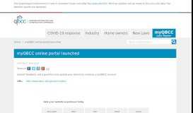 
							         myQBCC online portal launched | Queensland Building and ...								  
							    