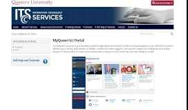 
							         MyQueensU Portal | ITS								  
							    