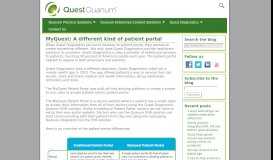 
							         MyQuest Patient Portal - Care360 - Quest Diagnostics								  
							    
