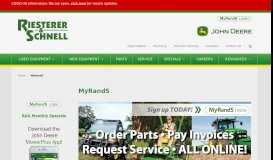 
							         MyRandS Customer Portal | Riesterer & Schnell | Local John Deere								  
							    