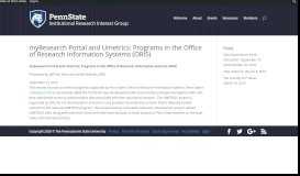 
							         myResearch Portal and Umetrics: Programs in the Office of Research ...								  
							    