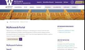 
							         MyResearch Portal - Office of Research Tools - University of Washington								  
							    