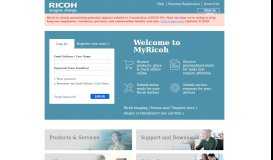 
							         MyRicoh.com - Home | Ricoh USA								  
							    