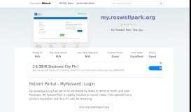 
							         My.roswellpark.org website. Patient Portal - MyRoswell: Login.								  
							    