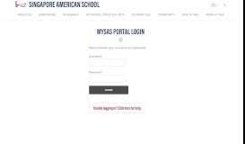 
							         MYSAS Login - Singapore American School								  
							    