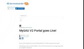 
							         MySAU V2 Portal goes Live! | Servers Australia								  
							    