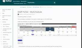 
							         MySchedule - Quinyx User Manual and FAQs - Staff Portal								  
							    