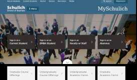 
							         MySchulich Student Portal | Schulich School of Business								  
							    