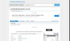 
							         myshowsec.co.uk at WI. Login Page - Website Informer								  
							    