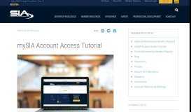 
							         mySIA Account Access Tutorial | Security Industry Association								  
							    