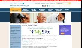 
							         MySite Patient Portal - Beth Israel Deaconess Hospital - Plymouth								  
							    