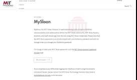 
							         MySloan | MIT Sloan								  
							    