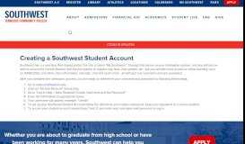 
							         My.Southwest: Creating a Southwest Student Account								  
							    