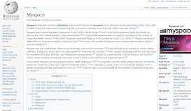 
							         Myspace - Wikipedia								  
							    