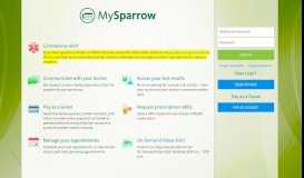 
							         MySparrow - Login Page								  
							    
