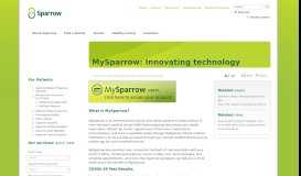 
							         MySparrow - MySparrow - Sparrow Health System								  
							    