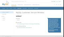 
							         MySQL Customer: Verizon Wireless - MySQL								  
							    