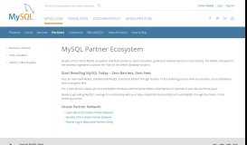 
							         MySQL Partner Ecosystem - MySQL								  
							    