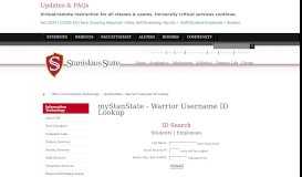 
							         myStanState - Warrior Username ID Lookup | California State ...								  
							    