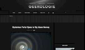 
							         Mysterious Portal Opens In Sky Above Norway - Geekologie								  
							    