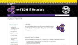 
							         myTECH Helpdesk - Information Technology Services								  
							    