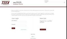 
							         myTEEX: Student Portal								  
							    