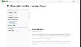
							         MyTempleHealth - Login Page - AboutUs								  
							    