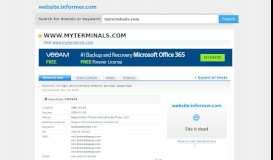 
							         myterminals.com at Website Informer. Visit Myterminals.								  
							    