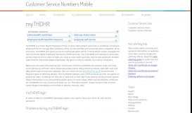 
							         myTHDHR - Customer Service Numbers Mobile								  
							    