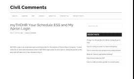 
							         myTHDHR Your Schedule ESS and My Apron Login - Civil Comments								  
							    