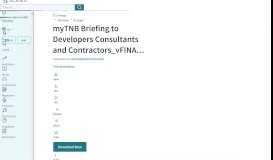 
							         myTNB Briefing to Developers Consultants and Contractors_vFINAL ...								  
							    