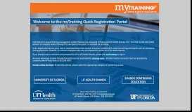 
							         myTraining Registration - University of Florida								  
							    