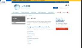 
							         MyUBMD - UBMD Physician's Group - University at Buffalo								  
							    