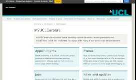 
							         myUCLCareers | UCL Careers - UCL - London's Global University								  
							    
