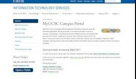 
							         MyUCSC Campus Portal - Information Technology Services								  
							    