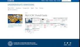 
							         MyUCSC Portal Guide - UCSC Admissions - UC Santa Cruz								  
							    