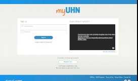 
							         myUHN Patient Portal - Sign in								  
							    