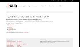 
							         myUNB Portal Unavailable for Maintenance | UNB								  
							    