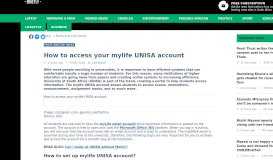 
							         MyUNISA: How to access your mylife UNISA account online								  
							    